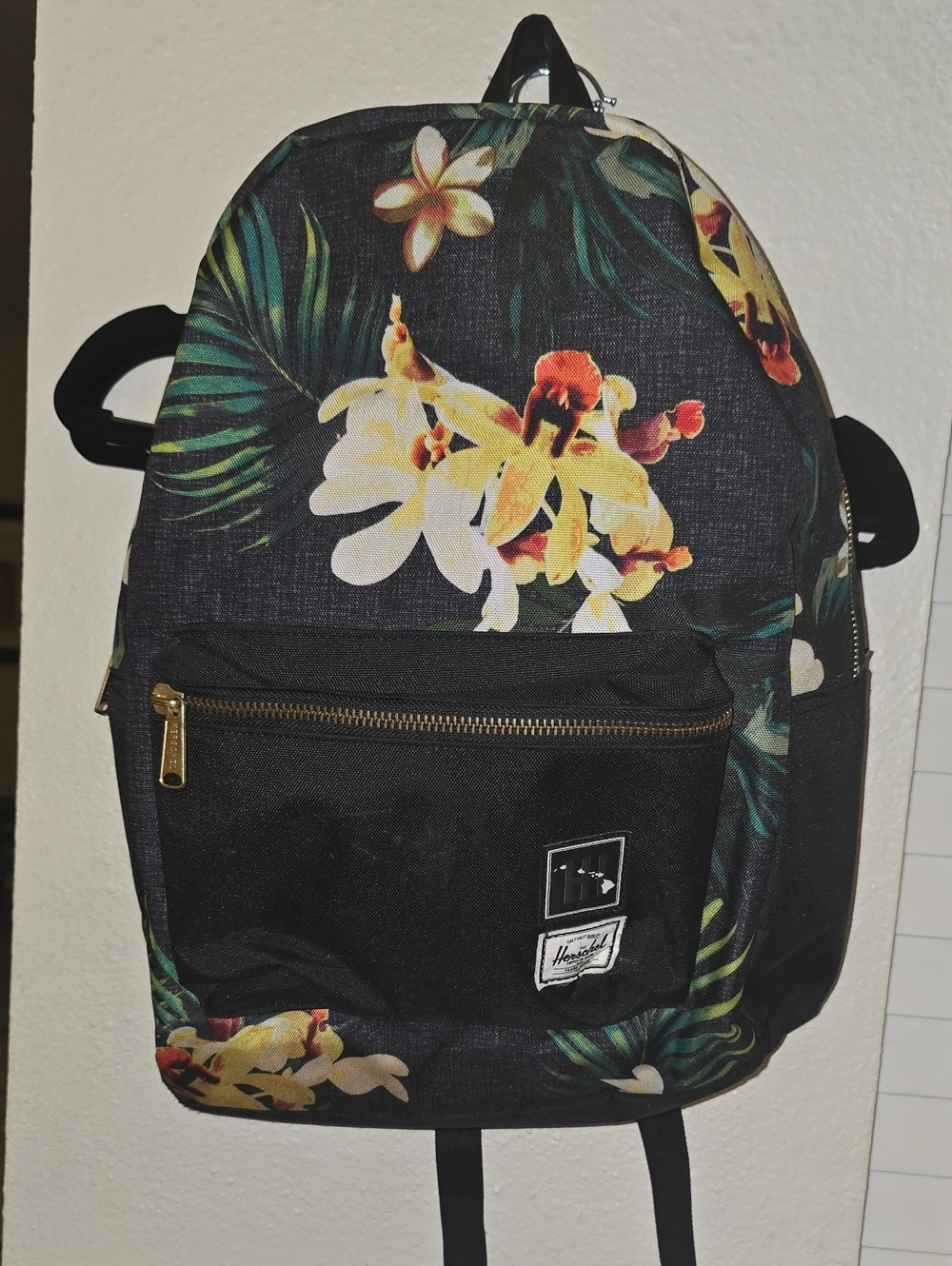 Herschel Supply Company Black Tropical Floral Backpack